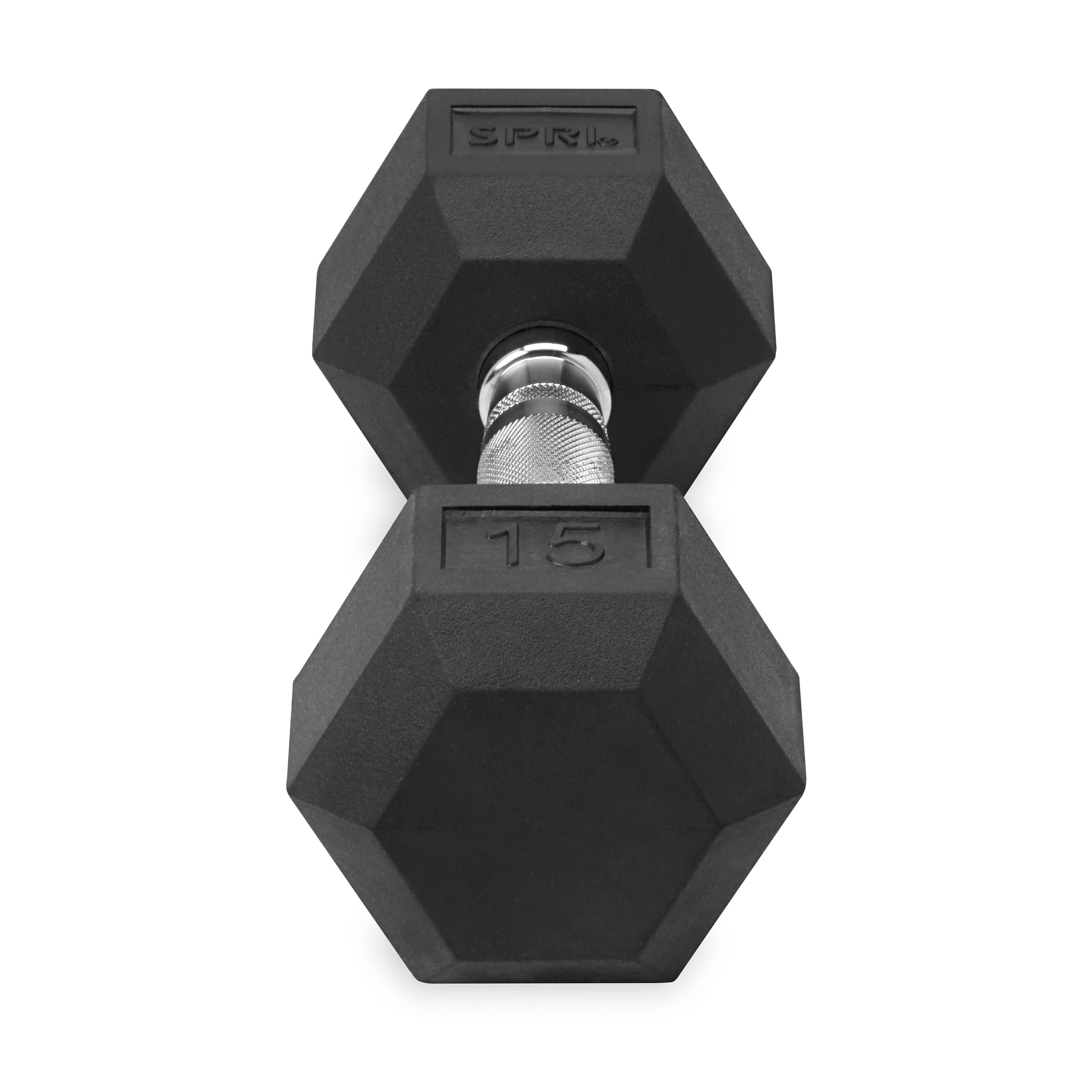 6-sided hex weights 15lbs angled view